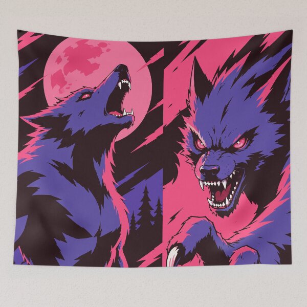 Item preview, Neon Werewolf Comic Book Art designed and sold by Hadrion.