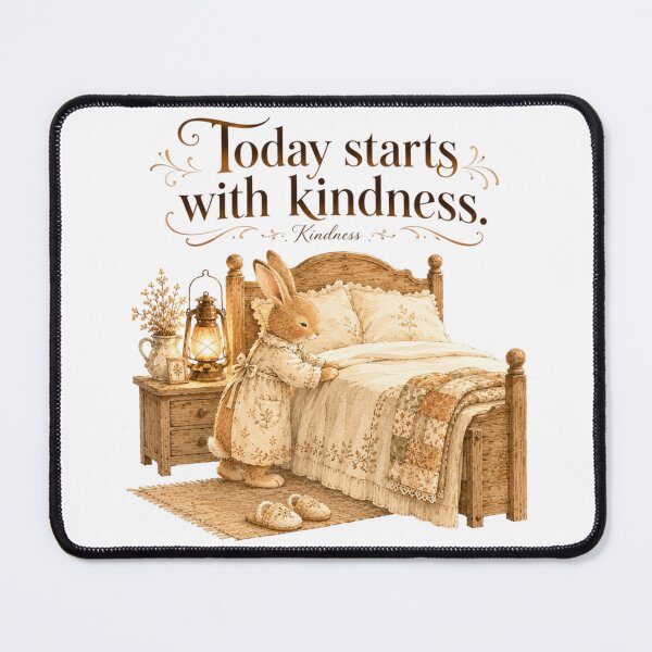 Item preview, Today Starts With Kindness Vintage Bunny Cozy Bedroom designed and sold by AQUILAKREO.