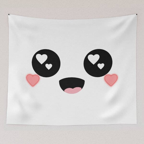 Item preview, Cute kawaii blushing heart eyes smiling face designed and sold by BlushyPrint.