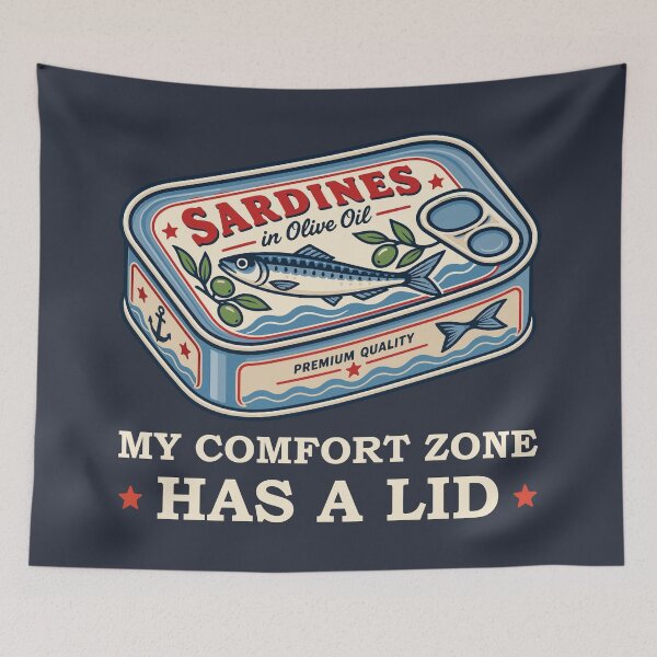 Item preview, Funny Sardine Can Pun for Introverts – My Comfort Zone Has a Lid  designed and sold by Skryp-art.