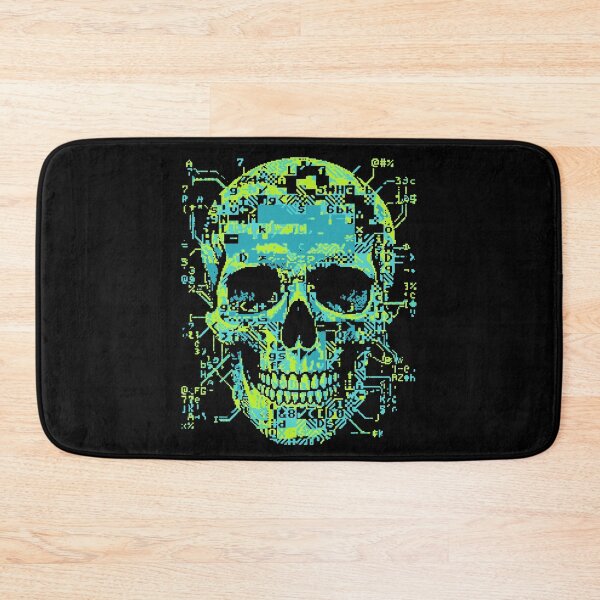 Item preview, ASCII Skull Glitch Art Pixel Code Hacker designed and sold by d247.