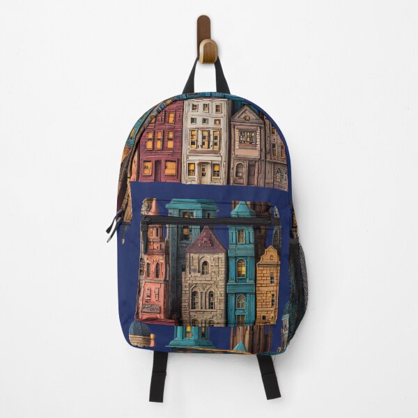 Item preview, Colorful European Old Town Buildings – Whimsical Architectural Cityscape designed and sold by casualnature.