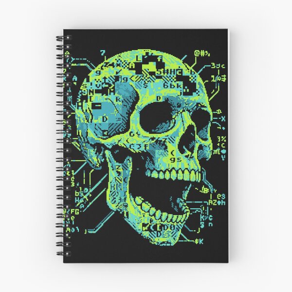 Item preview, Cyber Skull ASCII Pixel Art Hacker Programmer designed and sold by d247.