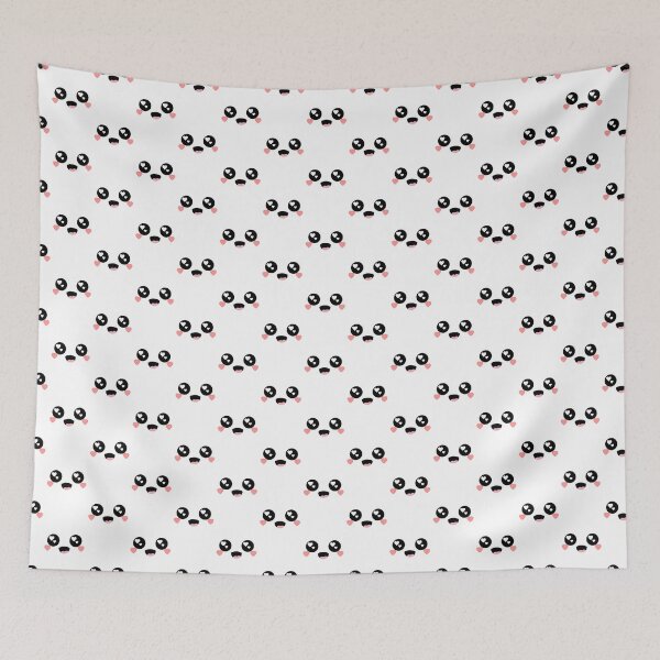 Item preview, Cute kawaii blushing heart eyes smiling face pattern designed and sold by BlushyPrint.