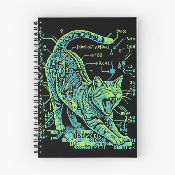 Item preview, ASCII Cat Pixel Art Circuit Board Feline Tech designed and sold by d247.