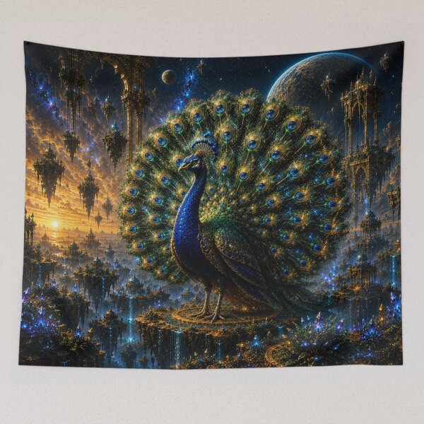 Item preview, Cosmic Peacock — Guardian of the Realm of the Stars designed and sold by ZYVARENNE.