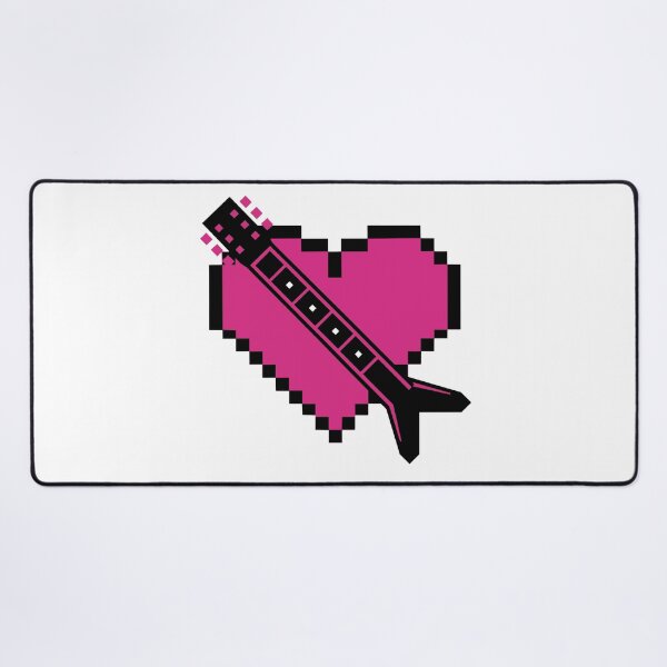 Item preview, Retro 8-Bit Pixel Guitar Heart designed and sold by KeremYurtseven.