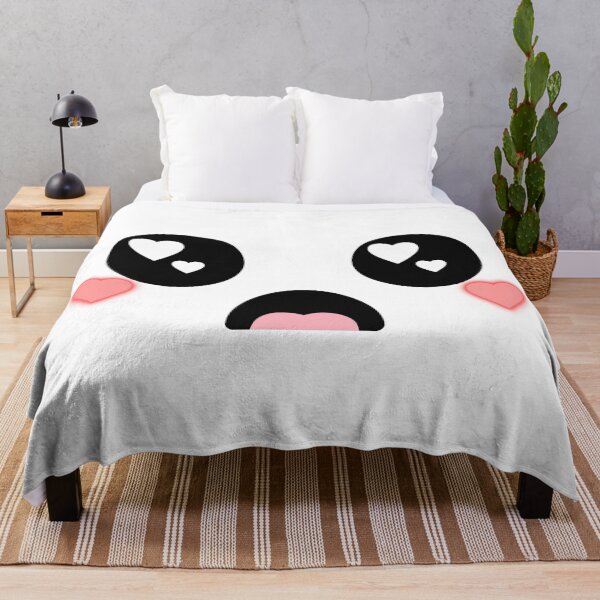 Item preview, Cute kawaii blushing surprised heart eyes face designed and sold by BlushyPrint.