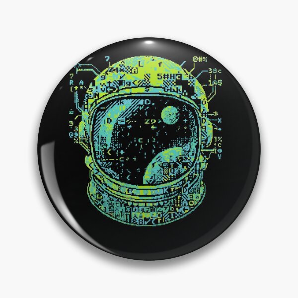 Item preview, Astronaut Helmet ASCII Pixel Art Space Explorer designed and sold by d247.