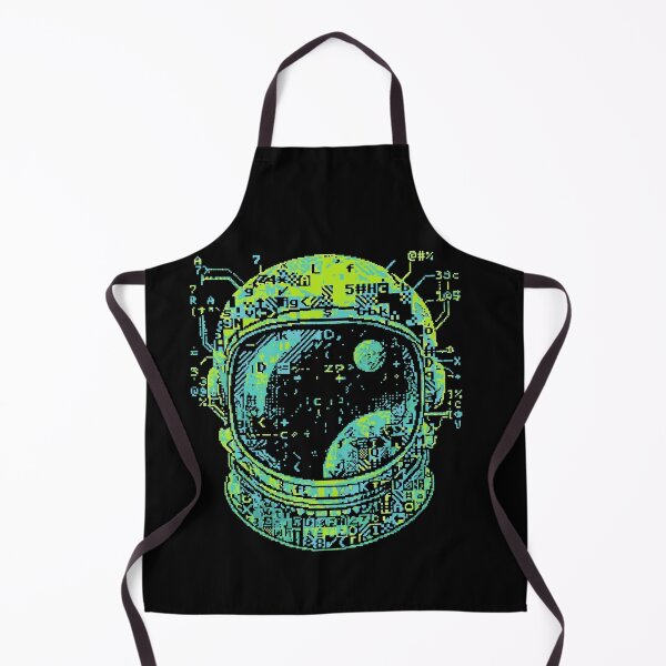 Item preview, Astronaut Helmet ASCII Pixel Art Space Explorer designed and sold by d247.