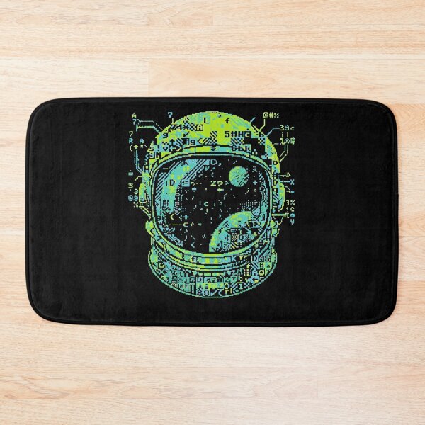 Item preview, Astronaut Helmet ASCII Pixel Art Space Explorer designed and sold by d247.