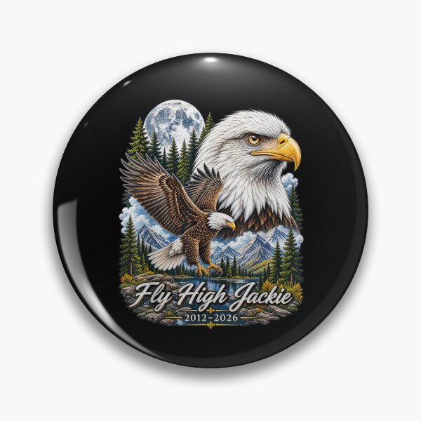 Item preview, Fly High Jackie, Jackie and Shadow Bald Eagle for Men Women designed and sold by MatherFisher.