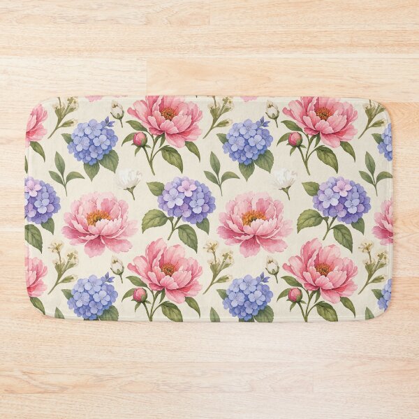 Item preview, Peony Hydrangea Floral Pattern – Vintage Botanical Print 1 designed and sold by SimplePoDesign.