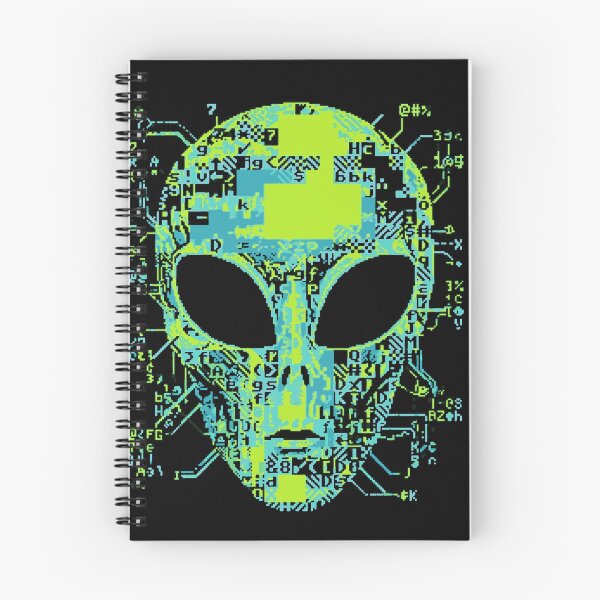 Item preview, Cyber Alien Head ASCII Glitch Art Pixel Tech designed and sold by d247.