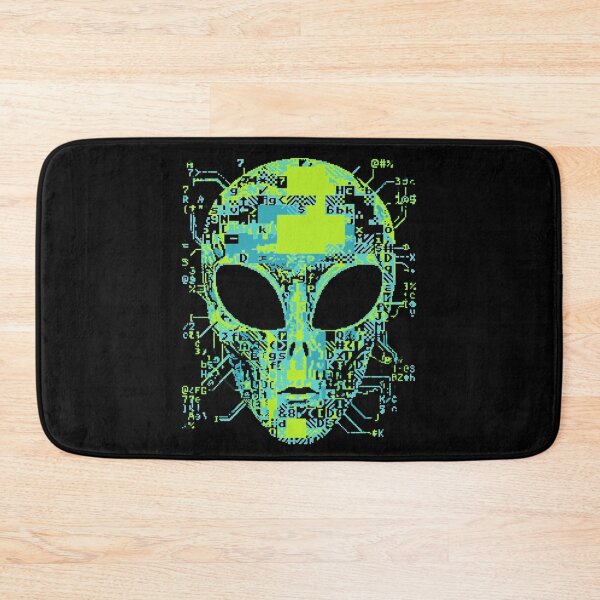 Item preview, Cyber Alien Head ASCII Glitch Art Pixel Tech designed and sold by d247.