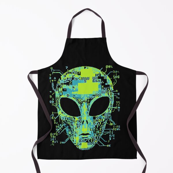Item preview, Cyber Alien Head ASCII Glitch Art Pixel Tech designed and sold by d247.
