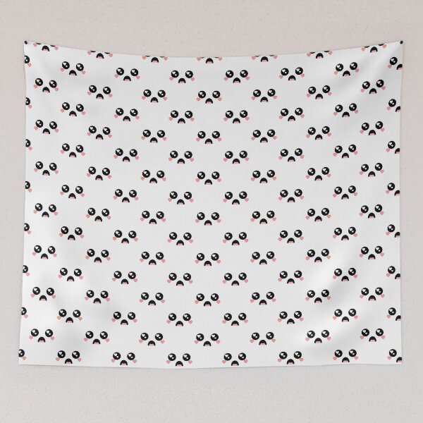 Item preview, Cute kawaii blushing surprised heart eyes face pattern designed and sold by BlushyPrint.