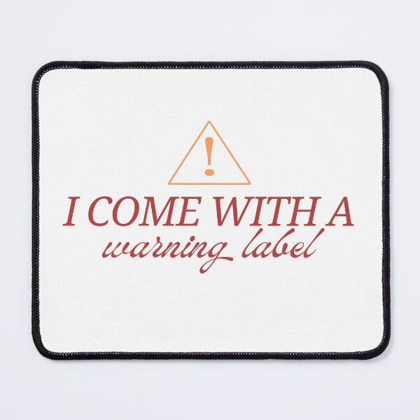 Item preview, I Come With A Warning Label Sarcastic - Quote Design designed and sold by WordsClub.
