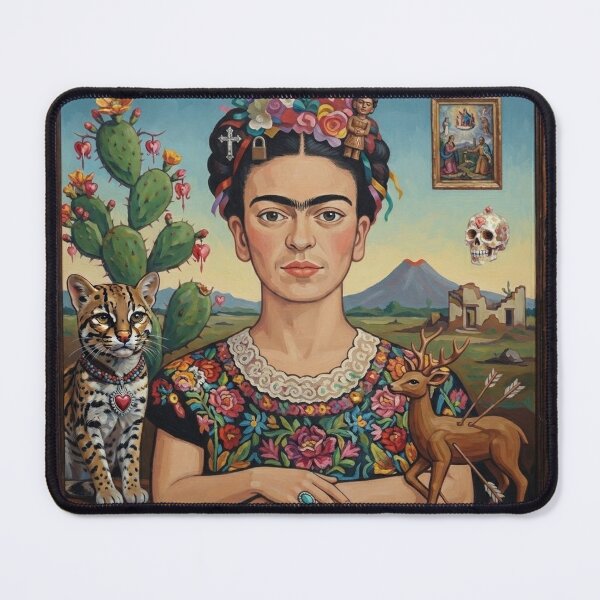 Item preview, JFrida Kahlo Portrait – Mexican Folk Art & Iconic Artist designed and sold by Boreal Apparel.