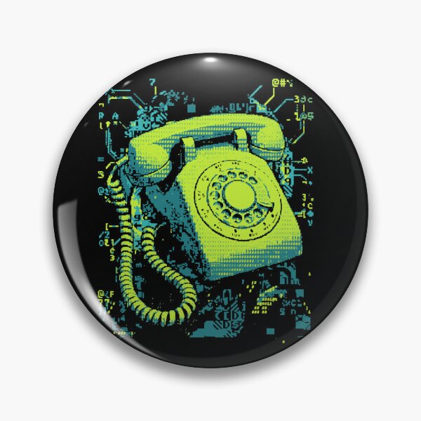 Item preview, Vintage Rotary Phone ASCII Glitch Art Aesthetic designed and sold by d247.