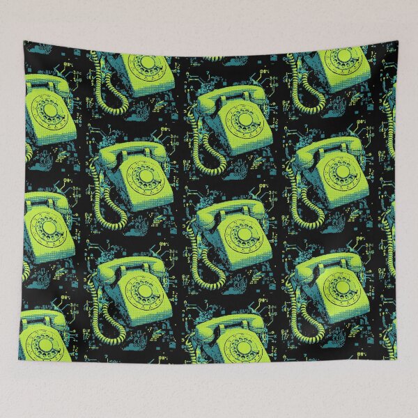 Item preview, Vintage Rotary Phone ASCII Glitch Art Aesthetic designed and sold by d247.