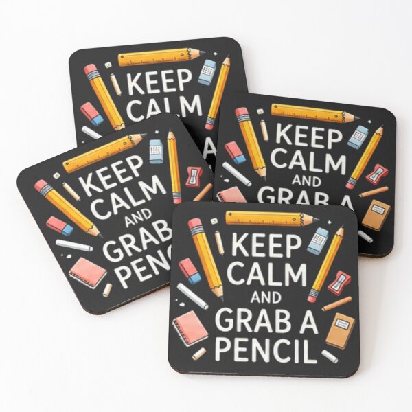 Item preview, Keep Calm and Grab a Pencil — Funny Teacher Classroom Design designed and sold by Tipsy24.