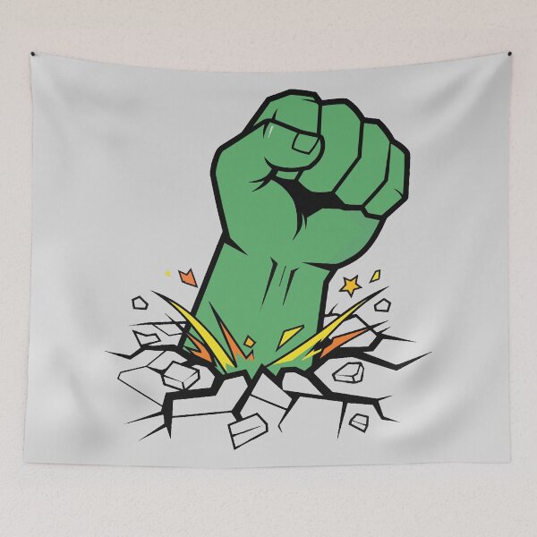 Item preview, Green Hero Smashing Fist designed and sold by KeremYurtseven.