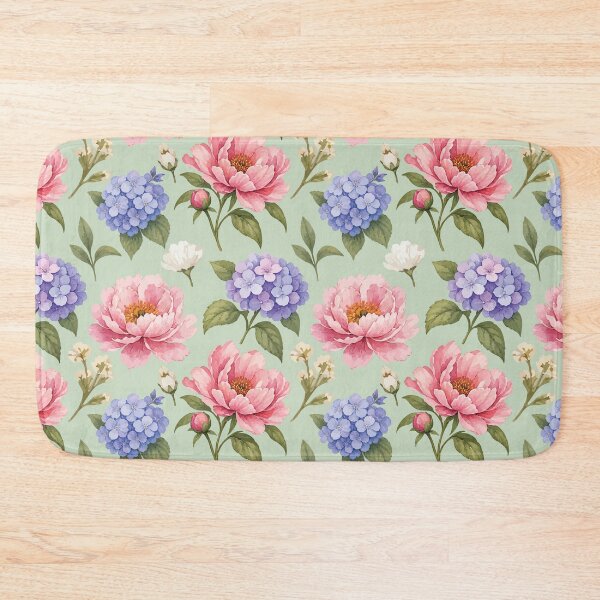 Item preview, Peony Hydrangea Floral Pattern – Vintage Botanical Print 2 designed and sold by SimplePoDesign.