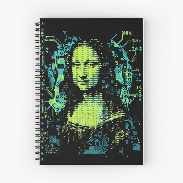 Item preview, Mona Lisa ASCII Glitch Art Cyberpunk Portrait designed and sold by d247.