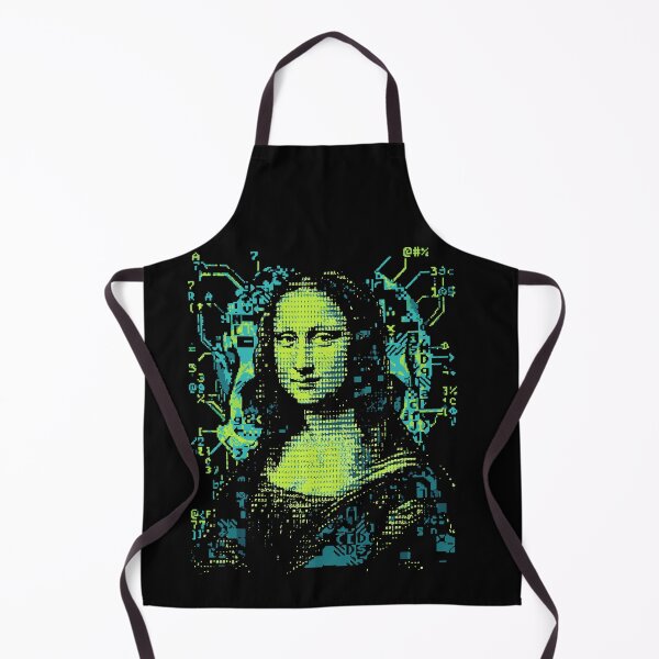 Item preview, Mona Lisa ASCII Glitch Art Cyberpunk Portrait designed and sold by d247.