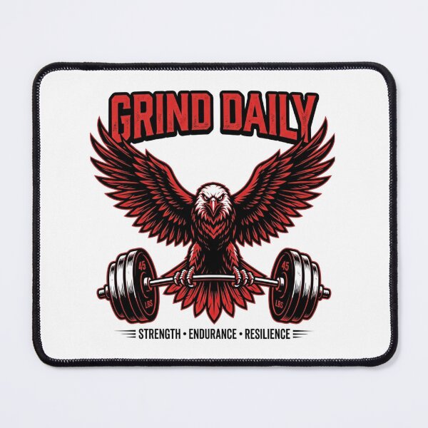 Item preview, Grind Daily Eagle Barbell Gym Fitness designed and sold by StickVerse by Owais.
