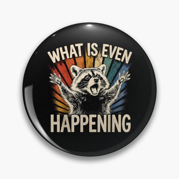 Item preview, Retro What is Even Happening Funny Raccoon Meme  designed and sold by MatherFisher.