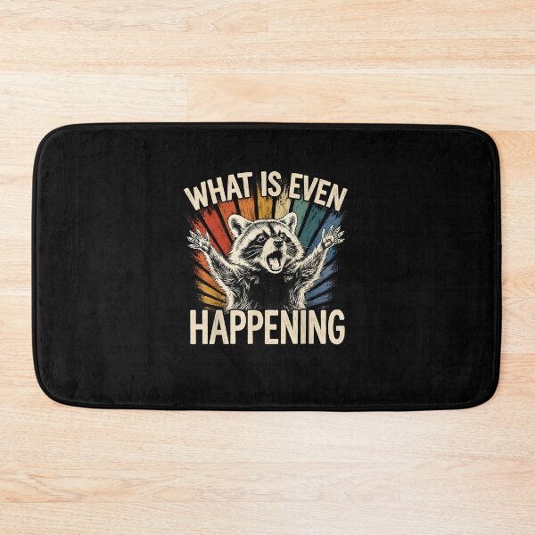 Item preview, Retro What is Even Happening Funny Raccoon Meme designed and sold by MatherFisher.