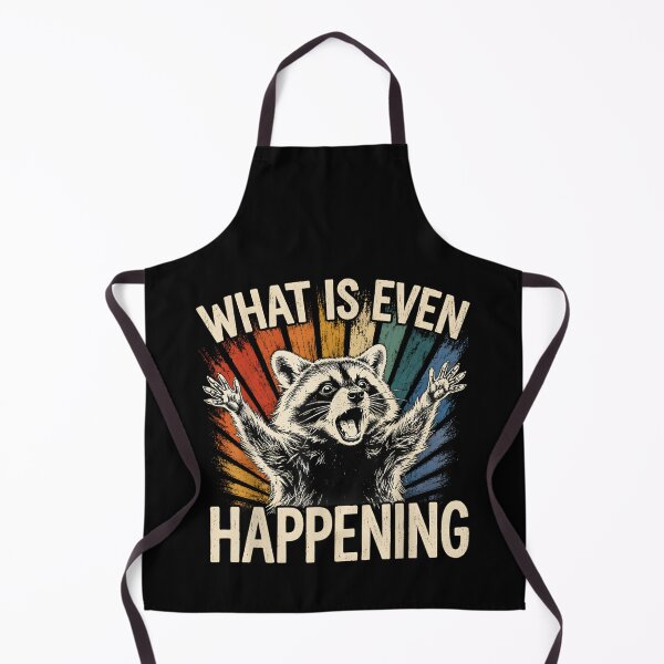 Item preview, Retro What is Even Happening Funny Raccoon Meme designed and sold by MatherFisher.