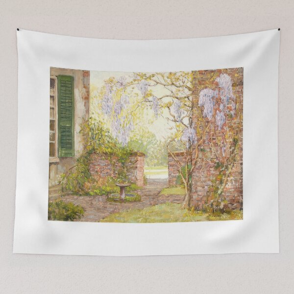 Item preview, Alfred Heber Hutty - Court by the Studio - landscape By Alfred Heber Hutty -  Poster designed and sold by LILLIANSTRANGEy.