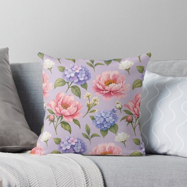 Item preview, Peony Hydrangea Floral Pattern – Vintage Botanical Print 4 designed and sold by SimplePoDesign.