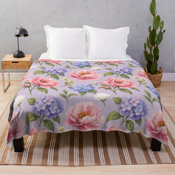 Item preview, Peony Hydrangea Floral Pattern – Vintage Botanical Print 4 designed and sold by SimplePoDesign.