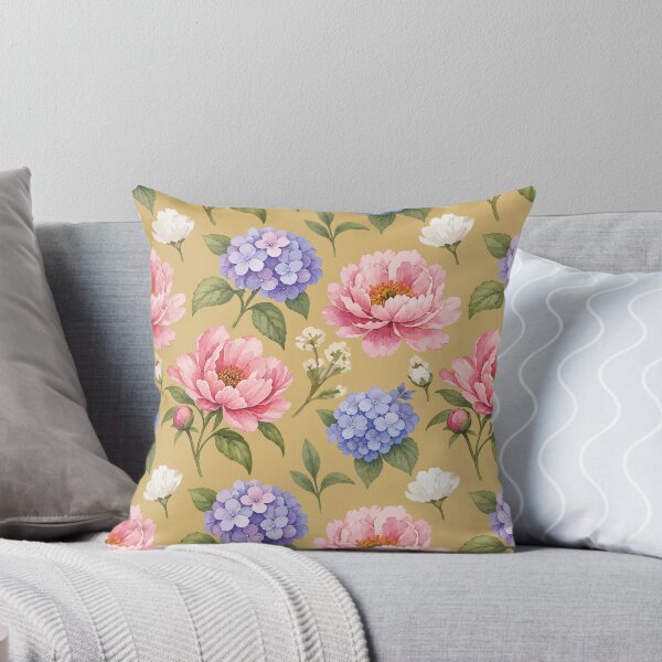 Item preview, Peony Hydrangea Floral Pattern – Vintage Botanical Print 5 designed and sold by SimplePoDesign.