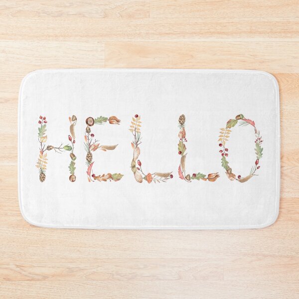 Item preview, Hello Single Word Autumn Lettering designed and sold by Flowersforbear.