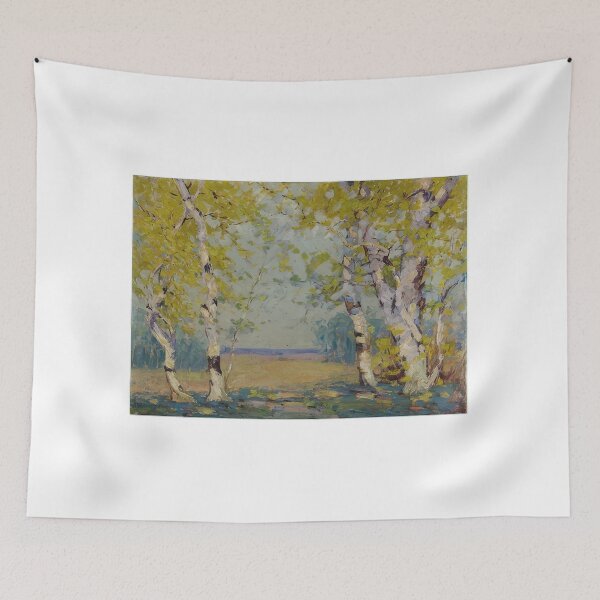 Item preview, Alfred Heber Hutty - Southern Autumn Birch - landscape By Alfred Heber Hutty -  Poster designed and sold by LILLIANSTRANGEy.