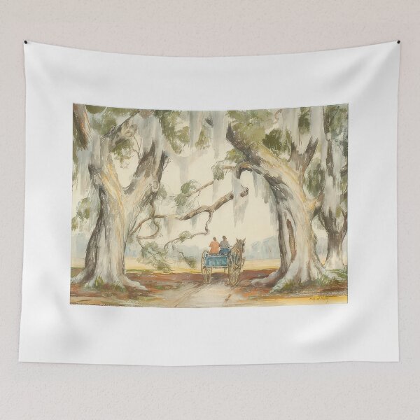 Item preview, Alfred Heber Hutty - Southern OaksGoing Home - genre painting By Alfred Heber Hutty -  Poster designed and sold by LILLIANSTRANGEy.