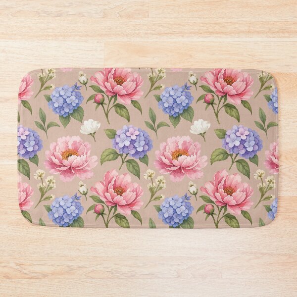 Item preview, Peony Hydrangea Floral Pattern – Vintage Botanical Print 6 designed and sold by SimplePoDesign.