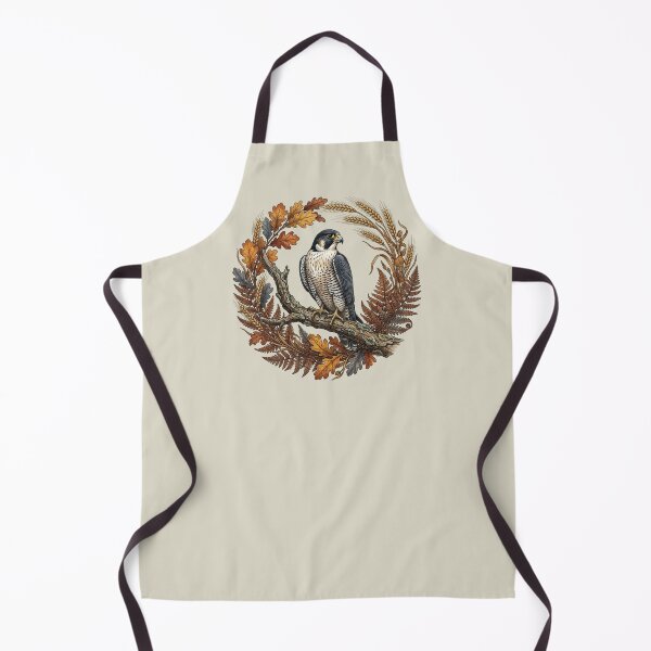 Item preview, Autumn Peregrine Falcon Oak Wreath Bird Nature Art  designed and sold by BirdsnStuff.