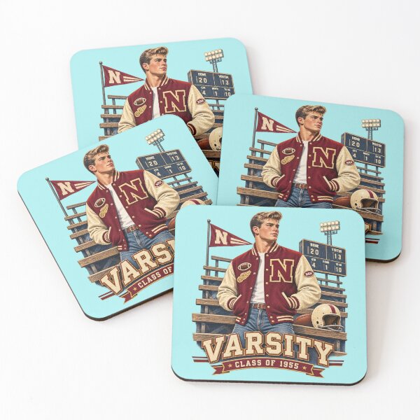Item preview, 1955 Varsity Football Letterman Jacket designed and sold by Normandy Road Heritage™ - Vintage Garage Art.