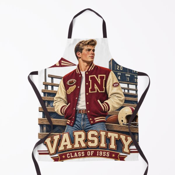 Item preview, 1955 Varsity Football Letterman Jacket designed and sold by Normandy Road Heritage™ - Vintage Garage Art.