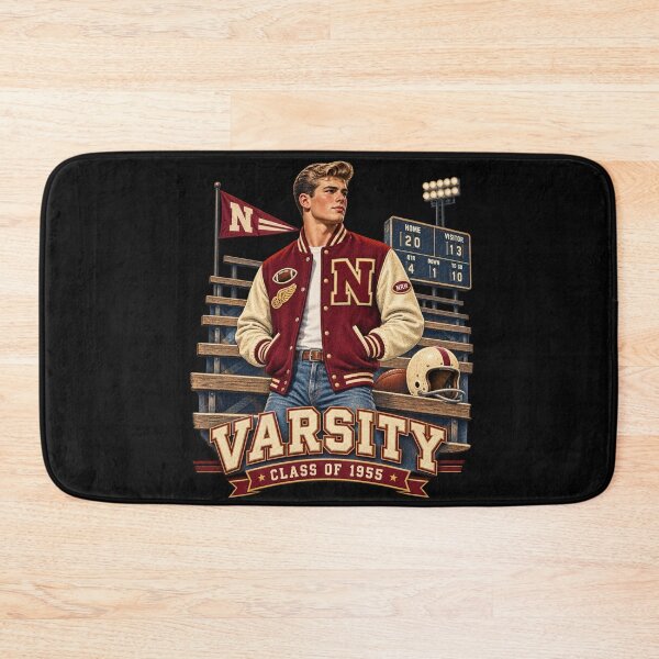 Item preview, 1955 Varsity Football Letterman Jacket designed and sold by Normandy Road Heritage™ - Vintage Garage Art.