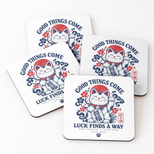 Item preview, Good Things Come – Lucky Cat designed and sold by Neo Edo Studio.