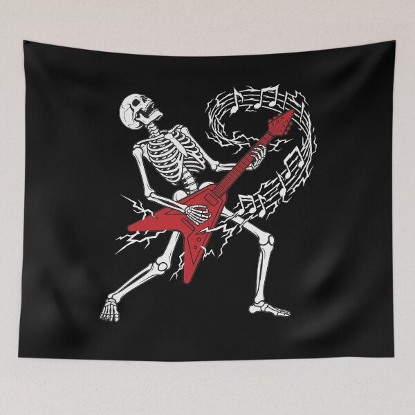 Item preview, Rocker Skeleton Playing Electric Guitar Rock Halloween Mens designed and sold by clothesy7.