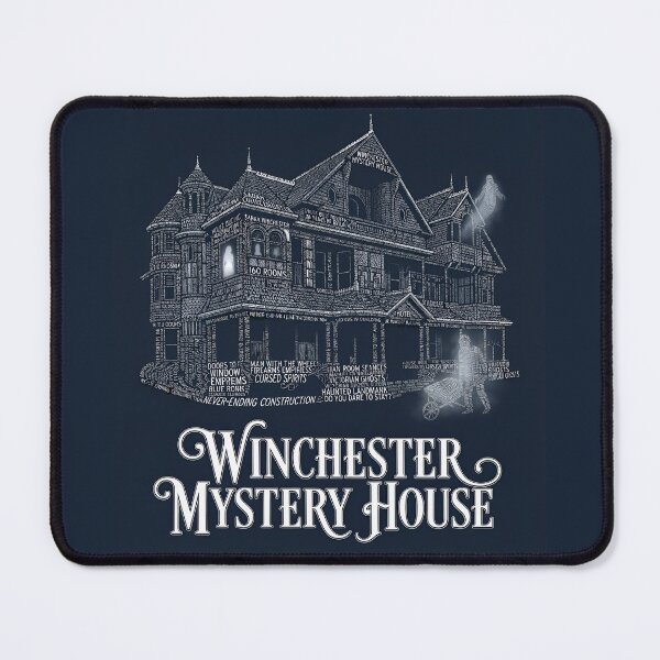 Item preview, Winchester Mystery House San Jose California Haunted Mansion Typography Art designed and sold by naughty-raccoon.