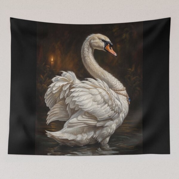 Item preview, Royal Swan Sapphire Pearl Necklace designed and sold by The Real Beast Art.